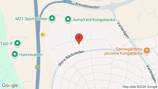 Kontorslokaler att hyra i Kungsbacka - kort over placeringen