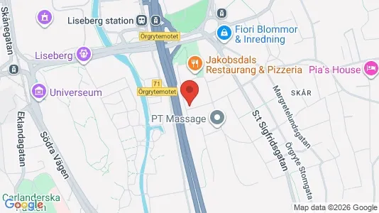 Kontorslokaler att hyra i Örgryte-Härlanda - kort over placeringen
