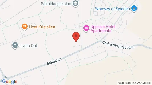 Lagerlokaler att hyra i Uppsala - kort over placeringen