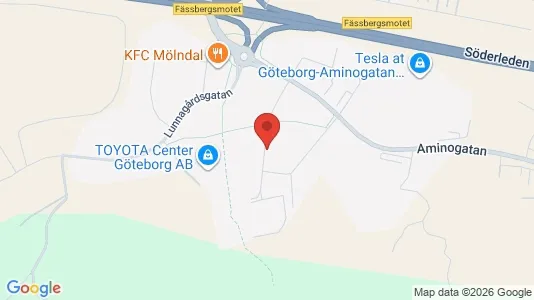 Kontorslokaler att hyra i Mölndal - kort over placeringen