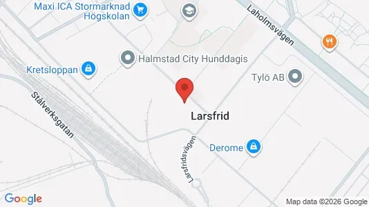 Kontorslokaler att hyra i Halmstad - kort over placeringen
