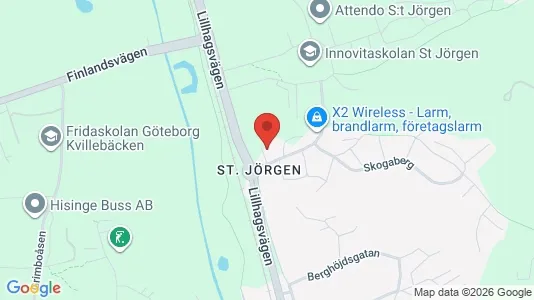 Kontorslokaler att hyra i Norra hisingen - kort over placeringen
