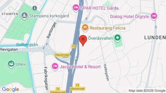 Kontorslokaler att hyra i Örgryte-Härlanda - kort over placeringen