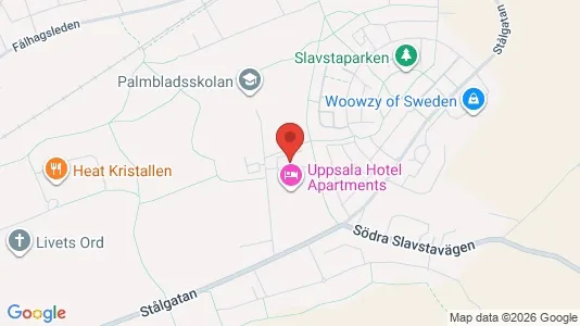 Lagerlokaler att hyra i Uppsala - kort over placeringen