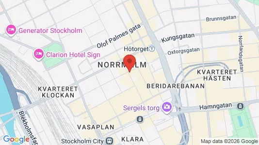 Kontorslokaler att hyra i Stockholm Innerstad - kort over placeringen