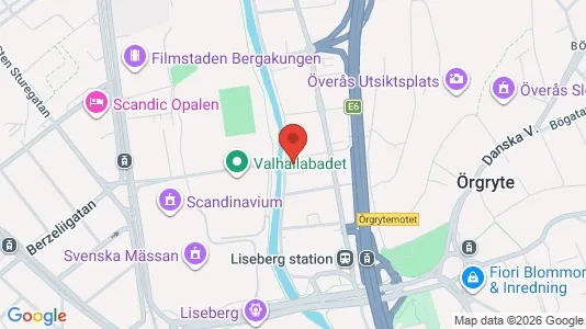 Kontorslokaler att hyra i Örgryte-Härlanda - kort over placeringen