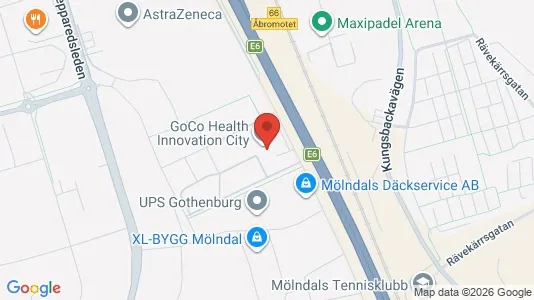 Kontorslokaler att hyra i Mölndal - kort over placeringen