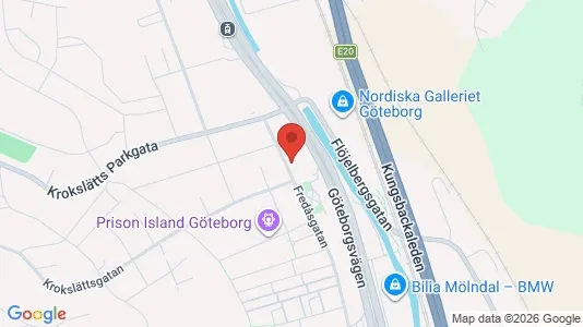 Kontorslokaler att hyra i Mölndal - kort over placeringen