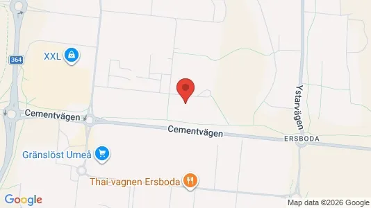 Kontorslokaler att hyra i Umeå - kort over placeringen