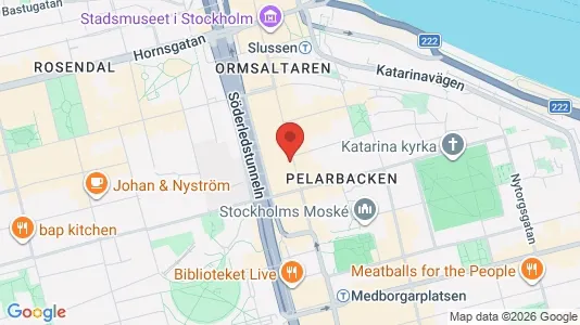 Kontorslokaler att hyra i Södermalm - kort over placeringen
