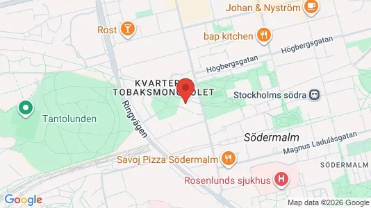 Kontorslokaler att hyra i Södermalm - kort over placeringen