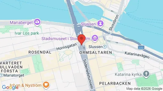 Kontorslokaler att hyra i Södermalm - kort over placeringen