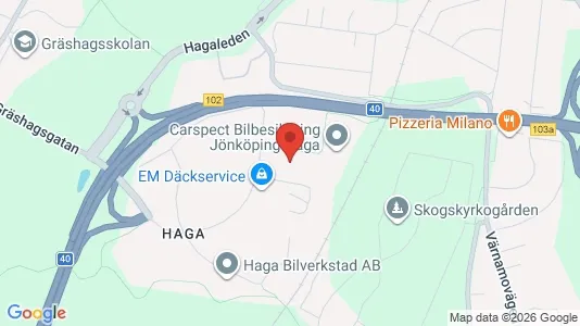 Kontorslokaler att hyra i Jönköping - kort over placeringen