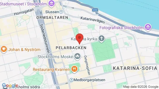 Kontorslokaler att hyra i Södermalm - kort over placeringen