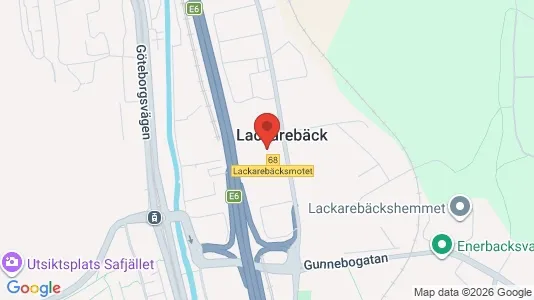 Kontorslokaler att hyra i Mölndal - kort over placeringen