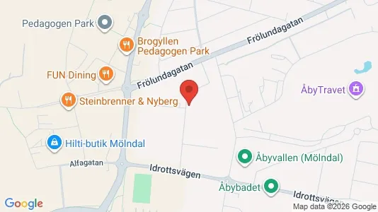 Kontorslokaler att hyra i Mölndal - kort over placeringen