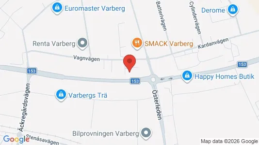 Kontorslokaler att hyra i Varberg - kort over placeringen