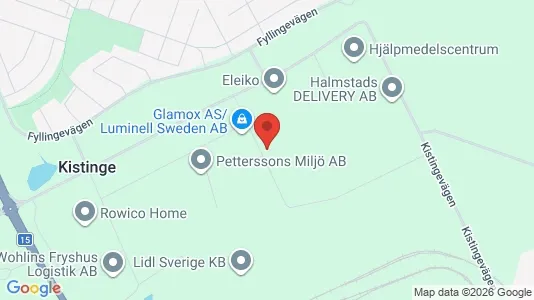 Kontorslokaler att hyra i Halmstad - kort over placeringen