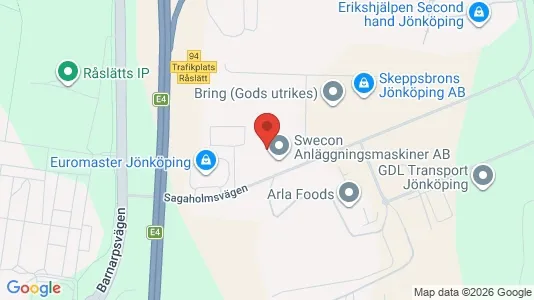 Kontorslokaler att hyra i Jönköping - kort over placeringen
