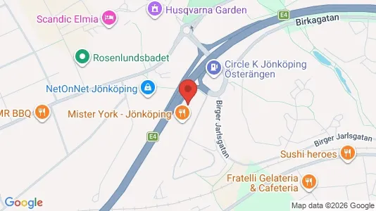 Kontorslokaler att hyra i Jönköping - kort over placeringen