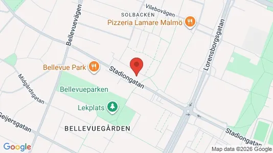 Kontorslokaler att hyra i Malmö Centrum - kort over placeringen