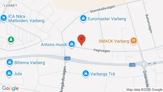 Kontorslokaler att hyra i Varberg - kort over placeringen