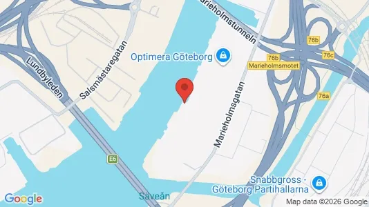 Kontorslokaler att hyra i Göteborg Östra - kort over placeringen