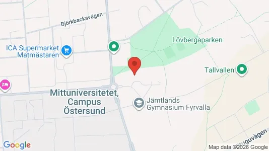Kontorslokaler att hyra i Östersund - kort over placeringen