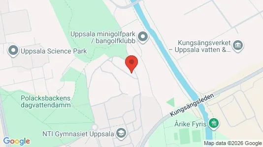 Kontorslokaler att hyra i Uppsala - kort over placeringen