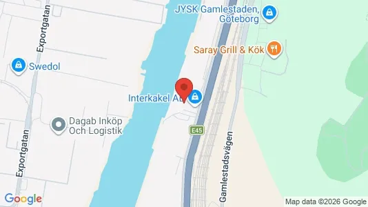 Industrilokaler att hyra i Göteborg Östra - kort over placeringen