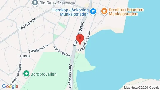 Kontorslokaler att hyra i Jönköping - kort over placeringen