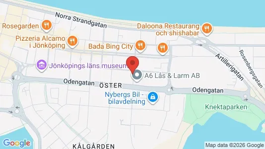Kontorslokaler att hyra i Jönköping - kort over placeringen