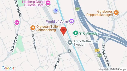 Kontorslokaler att hyra i Johanneberg - kort over placeringen