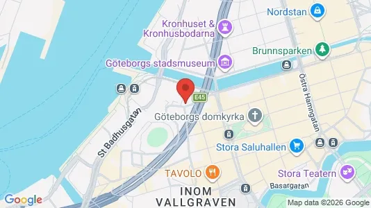 Kontorslokaler att hyra i Göteborg Centrum - kort over placeringen