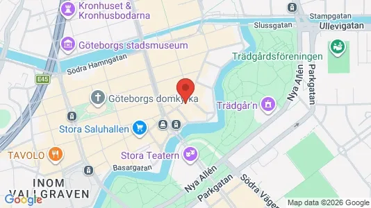 Kontorslokaler att hyra i Göteborg Centrum - kort over placeringen