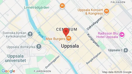 Kontorslokaler att hyra i Uppsala - kort over placeringen
