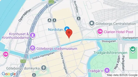 Kontorslokaler att hyra i Göteborg Centrum - kort over placeringen