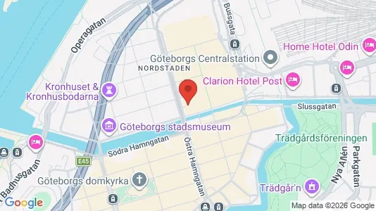 Kontorslokaler att hyra i Göteborg Centrum - kort over placeringen