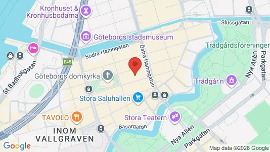 Kontorslokaler att hyra i Göteborg Centrum - kort over placeringen