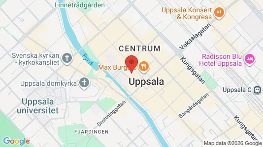 Kontorslokaler att hyra i Uppsala - kort over placeringen