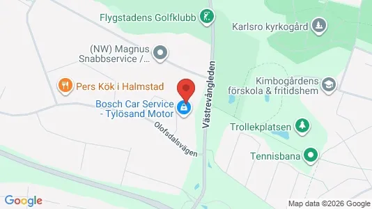 Kontorslokaler att hyra i Halmstad - kort over placeringen