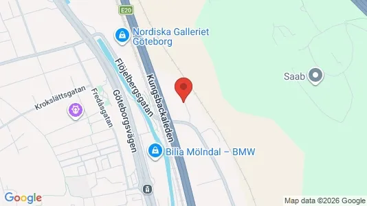 Kontorslokaler att hyra i Mölndal - kort over placeringen