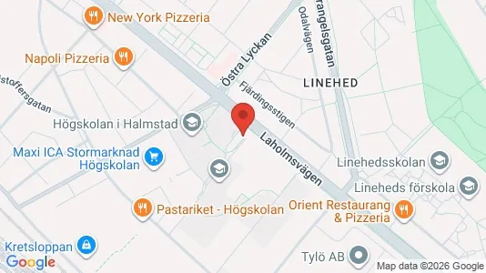 Kontorslokaler att hyra i Halmstad - kort over placeringen