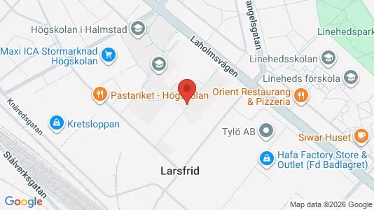 Kontorslokaler att hyra i Halmstad - kort over placeringen