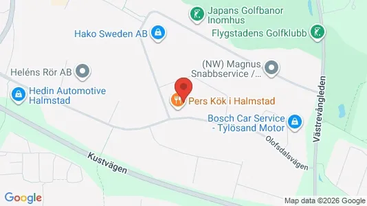 Kontorslokaler att hyra i Halmstad - kort over placeringen