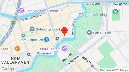 Kontorslokaler att hyra i Göteborg Centrum - kort over placeringen
