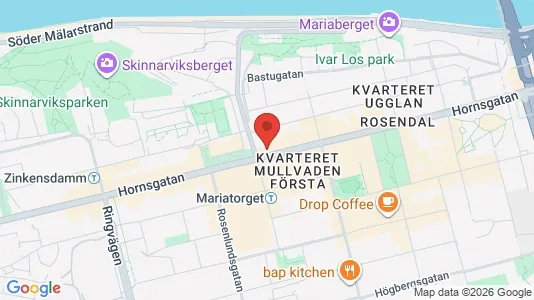 Kontorslokaler att hyra i Södermalm - kort over placeringen