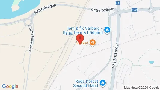 Kontorslokaler att hyra i Varberg - kort over placeringen