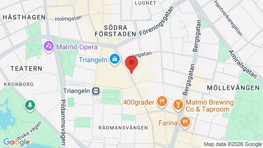 Kontorslokaler att hyra i Malmö Centrum - kort over placeringen