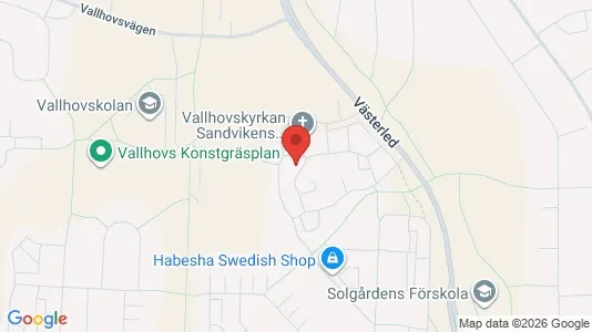 Kontorslokaler att hyra i Sandviken - kort over placeringen